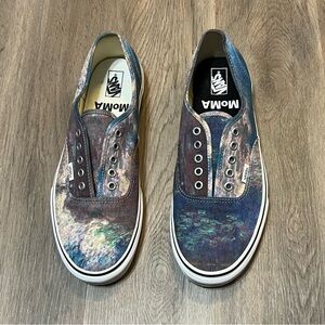 Vans MoMA Men’s 12 Sneakers Claude Monet Water Lilies Impressionist Art Blue